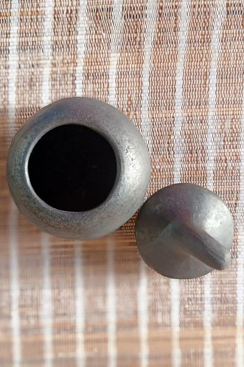 Terracotta by Sachii "Longpi Black Pottery Sauce Pot" - Image 2