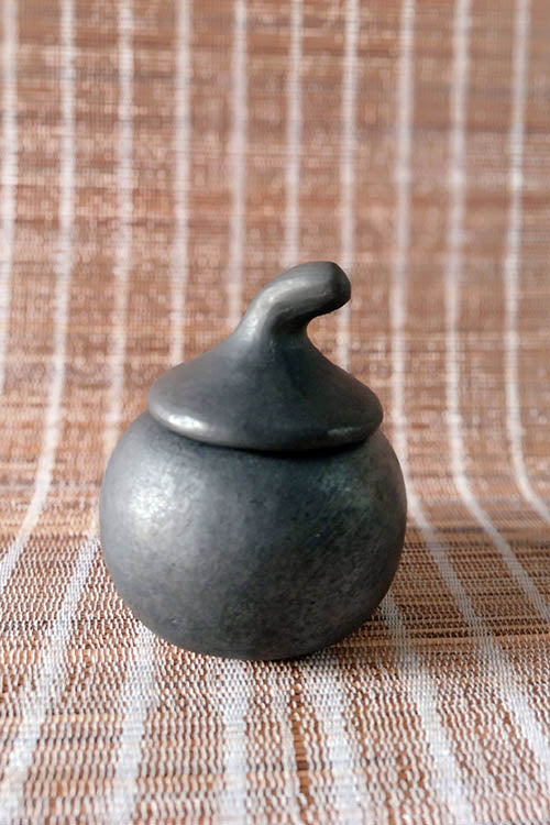 Terracotta by Sachii "Longpi Black Pottery Sauce Pot" - Image 3