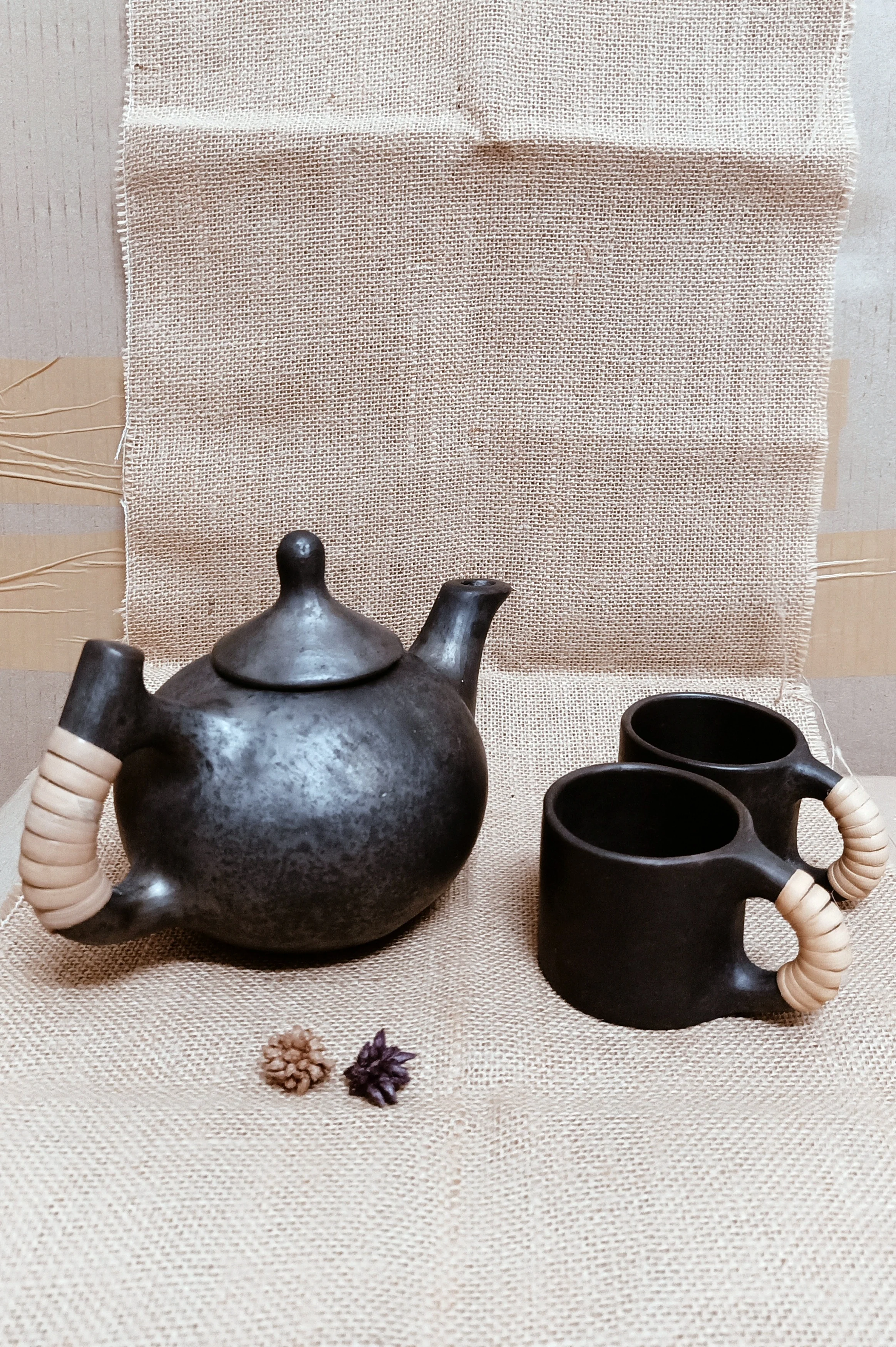 Terracotta by Sachii "Longpi Black Pottery Small Tea Set" - Image 4