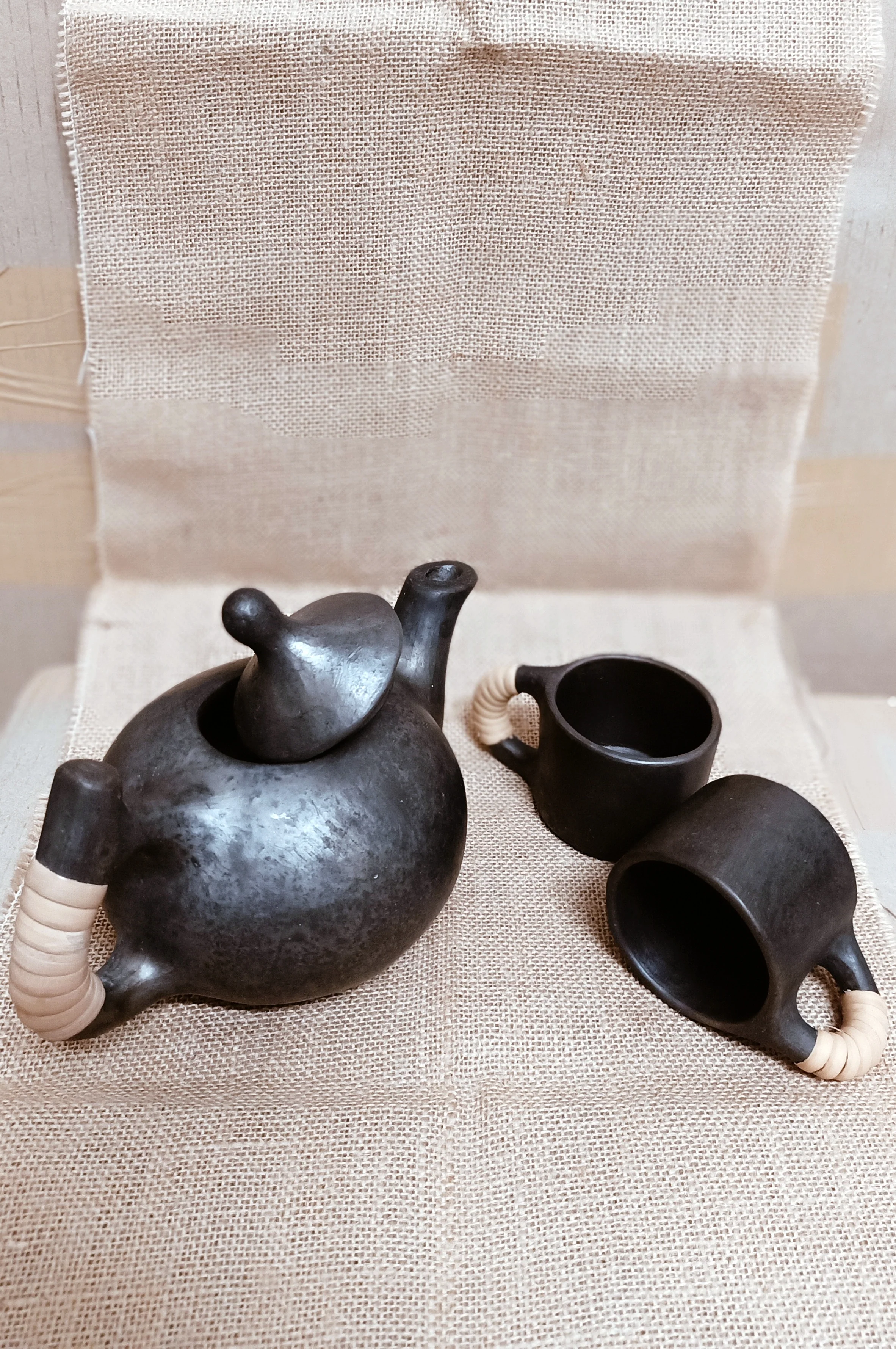 Terracotta by Sachii "Longpi Black Pottery Small Tea Set" - Image 5