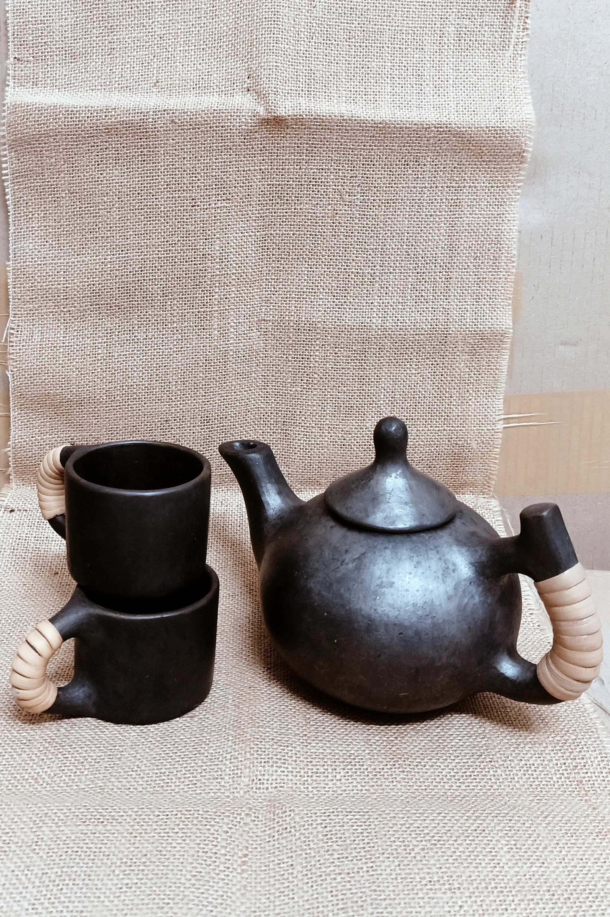 Terracotta by Sachii "Longpi Black Pottery Small Tea Set" - Image 6