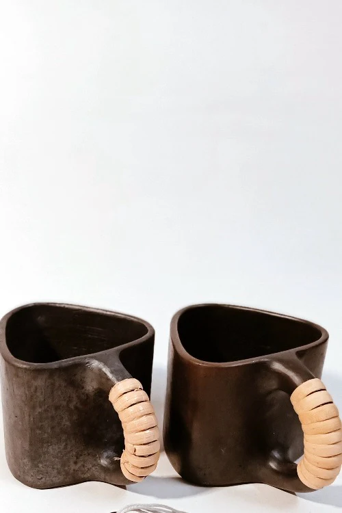 Terracotta by Sachii "Longpi Black Pottery Trikon Coffee Mug Small"