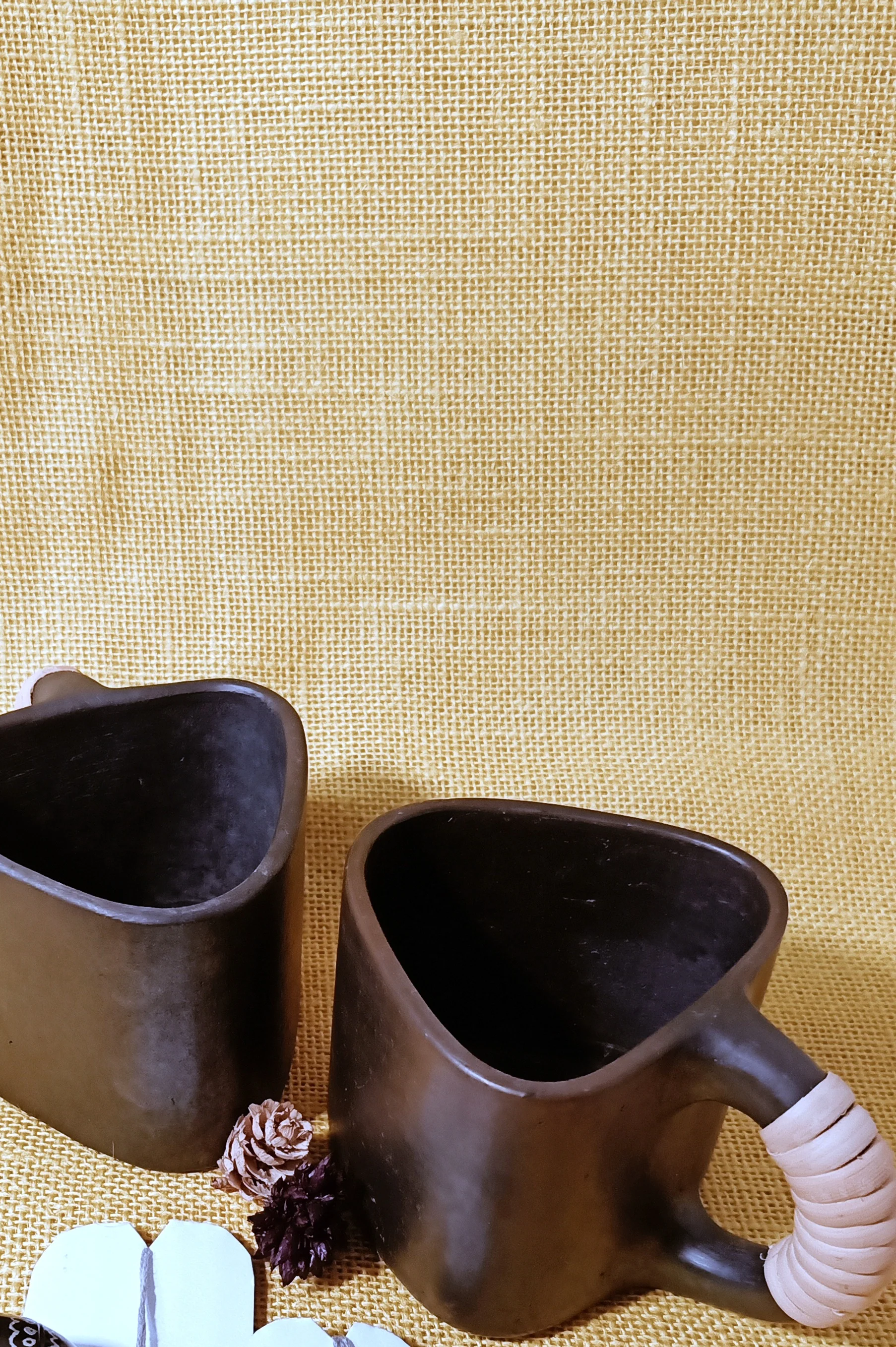 Terracotta by Sachii "Longpi Black Pottery Trikon Coffee Mug Small" - Image 2