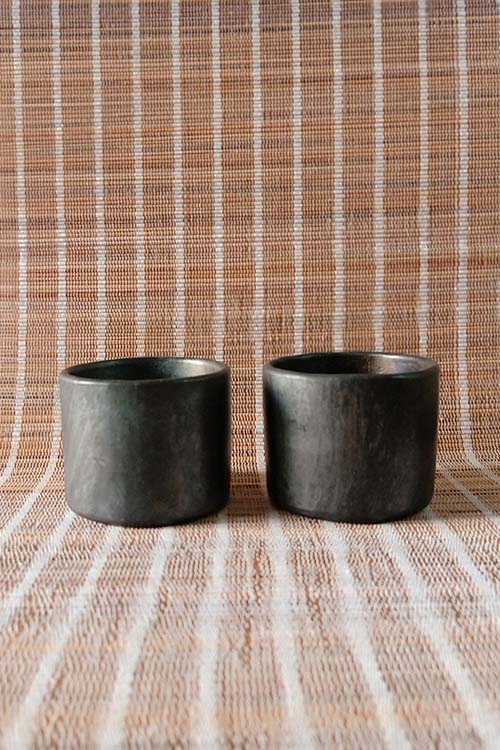 Terracotta by Sachii "Longpi Black Pottery Tumbler Small" - Image 5