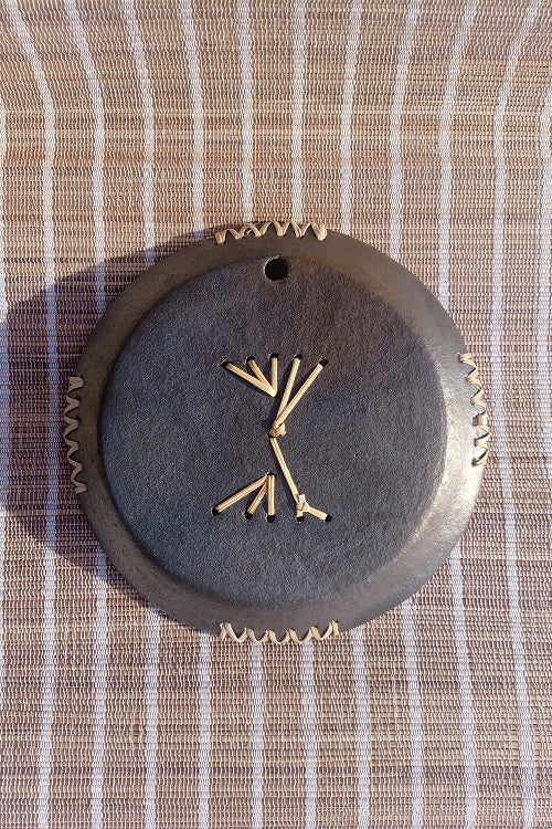 Terracotta by Sachii Longpi Black Pottery Wall Plate Round - Image 2