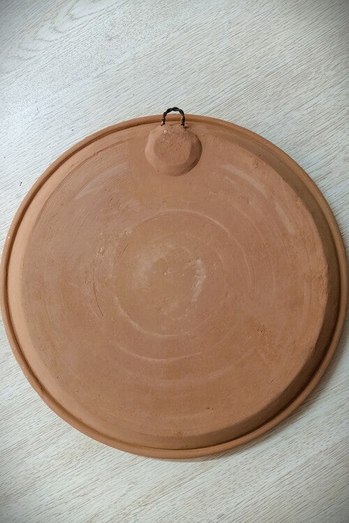 Terracotta Relief Work "Coconut-Tree & Squirrel" Wall Plate - Image 2