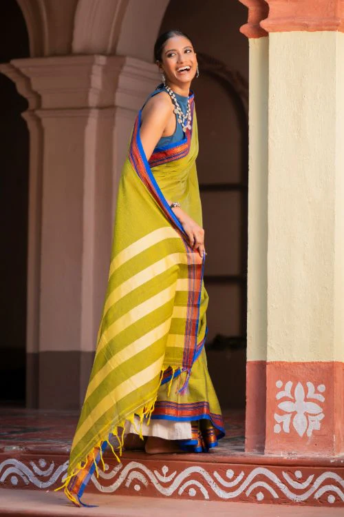 TICH Deccan Elegance. Maharashtrian Ilkal Saree - Hirvat - Image 5