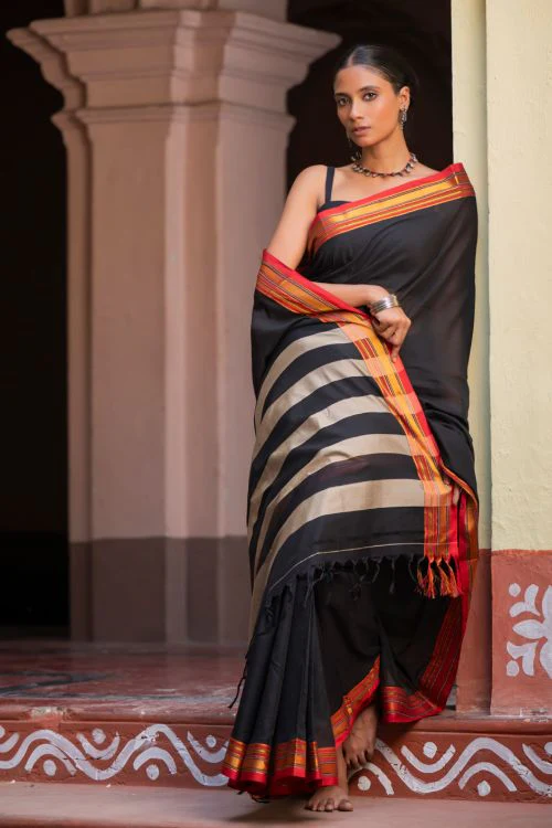 TICH Deccan Elegance. Maharashtrian Ilkal Saree - Nishagati - Image 4