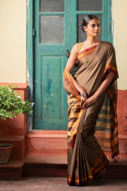 TICH Deccan Elegance. Maharashtrian Ilkal Saree - Tenevali - Image 2