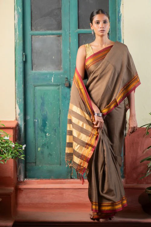 TICH Deccan Elegance. Maharashtrian Ilkal Saree - Tenevali - Image 3