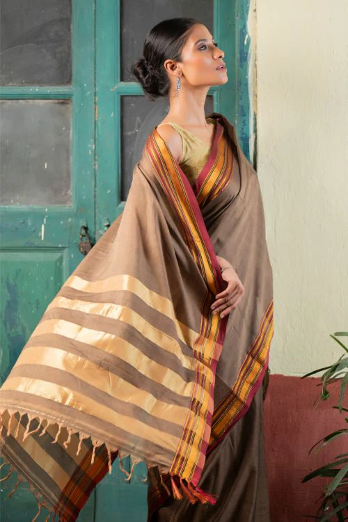 TICH Deccan Elegance. Maharashtrian Ilkal Saree - Tenevali - Image 4