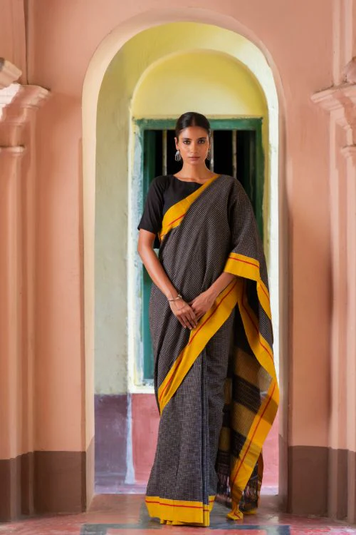 TICH Ethnic Elegance. Handwoven Pateda Aanchu Saree - Aenugudi - Image 2
