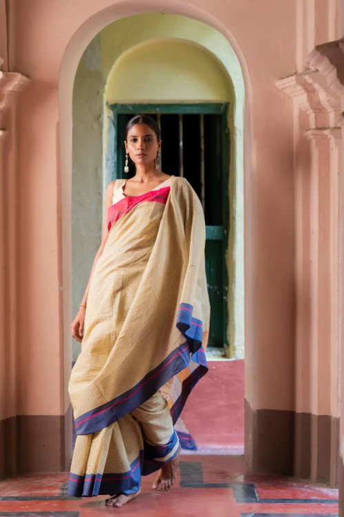 TICH Ethnic Elegance. Handwoven Pateda Aanchu Saree - ThenMazhai - Image 5