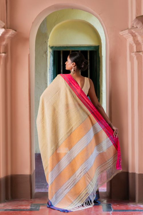 TICH Ethnic Elegance. Handwoven Pateda Aanchu Saree - ThenMazhai - Image 7