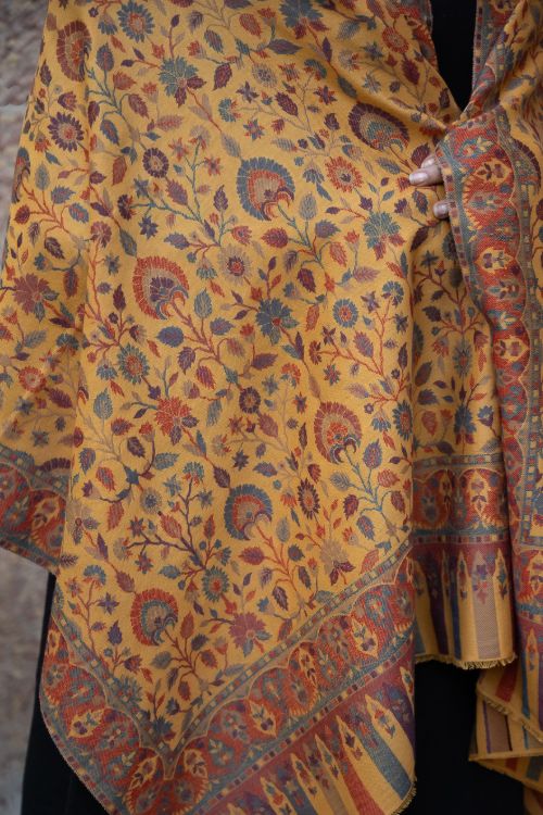 TICH Fine, Soft Kashmiri Kani Pattern Wool Stole - Gulshan - Image 2