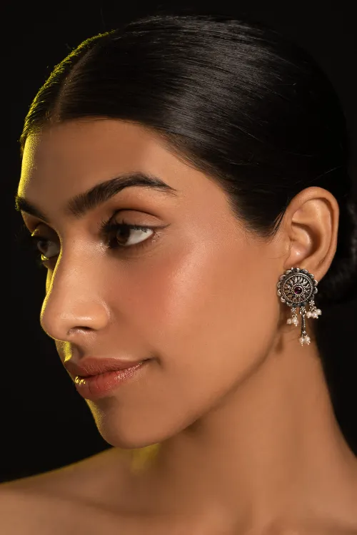 TICH Pure Silver Traditional Maharashtrian Earrings - Chandnya - Image 3