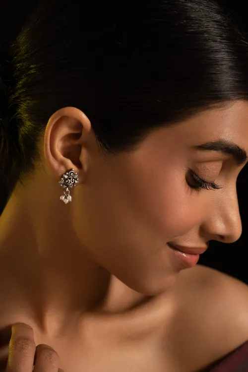 TICH Pure Silver Traditional Maharashtrian Earrings - Chandratara - Image 2