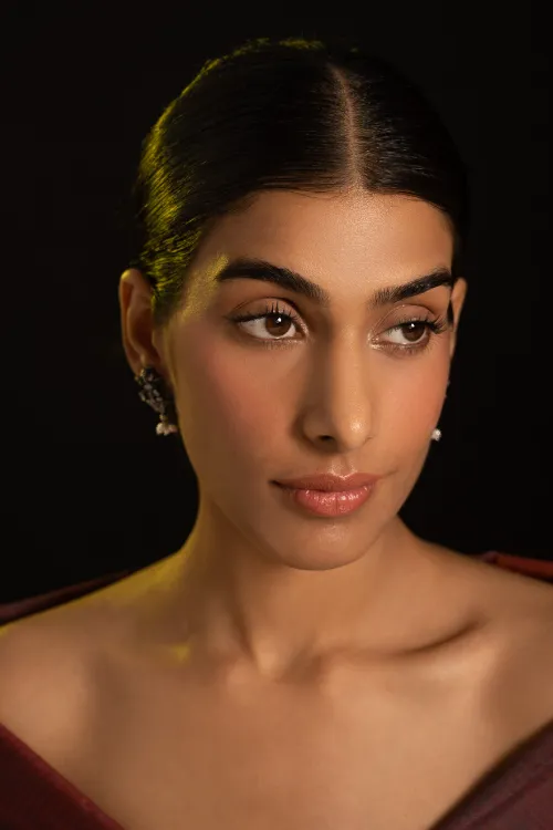 TICH Pure Silver Traditional Maharashtrian Earrings - Gauri Studs - Image 4