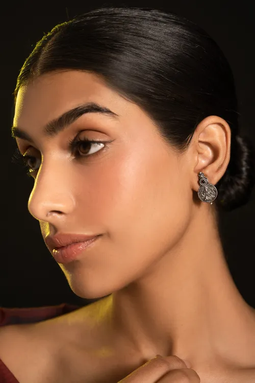 TICH Pure Silver Traditional Maharashtrian Earrings - Kusum Laxmi - Image 2