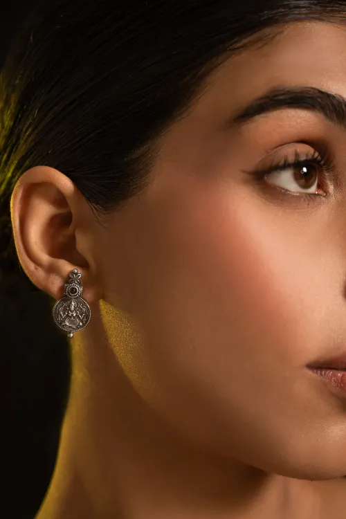 TICH Pure Silver Traditional Maharashtrian Earrings - Kusum Laxmi - Image 3