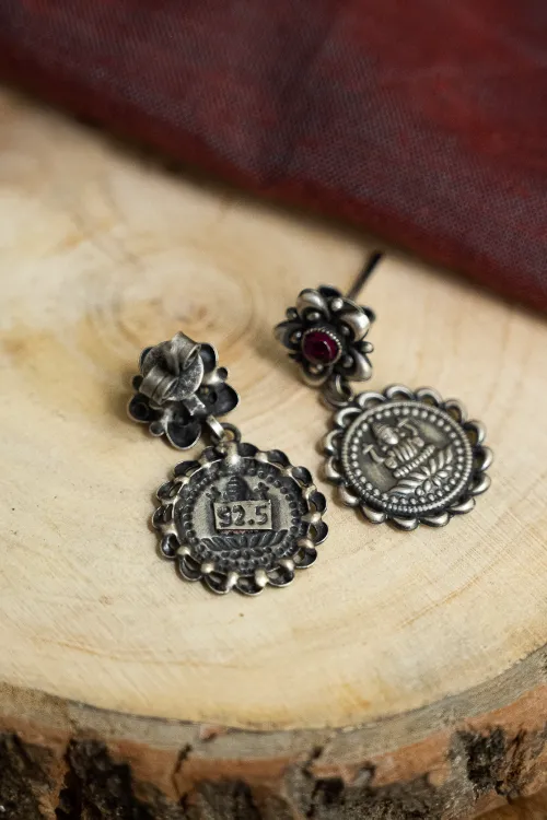 TICH Pure Silver Traditional Maharashtrian Earrings - Kusum Laxmi - Image 4