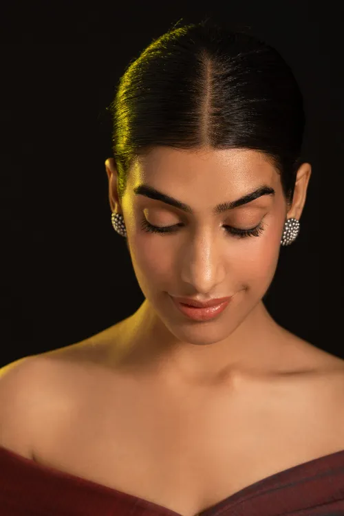 TICH Pure Silver Traditional Maharashtrian Earrings - Kusum Moti - Image 5