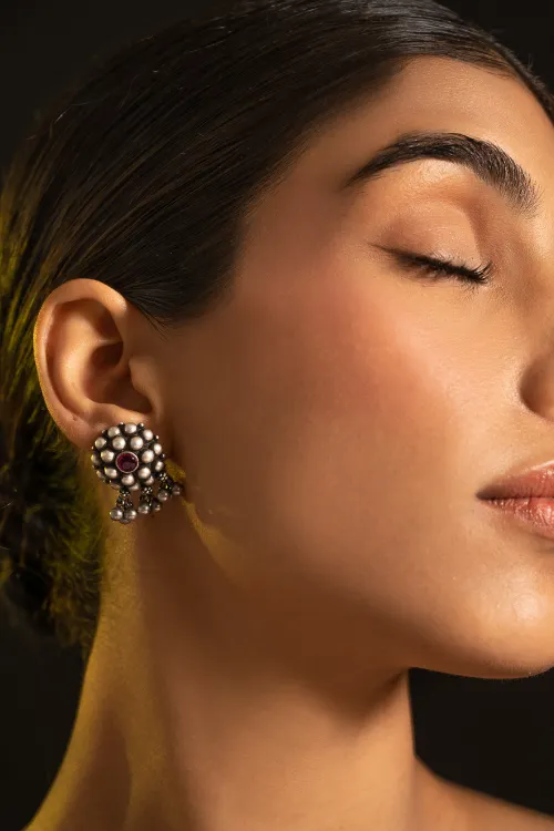 TICH Pure Silver Traditional Maharashtrian Earrings - Manjiri - Image 5