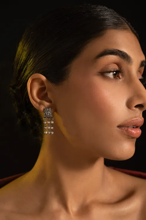 TICH Pure Silver Traditional Maharashtrian Earrings - Mohanmal - Image 3