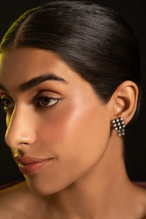 TICH Pure Silver Traditional Maharashtrian Earrings - Navalata - Image 3