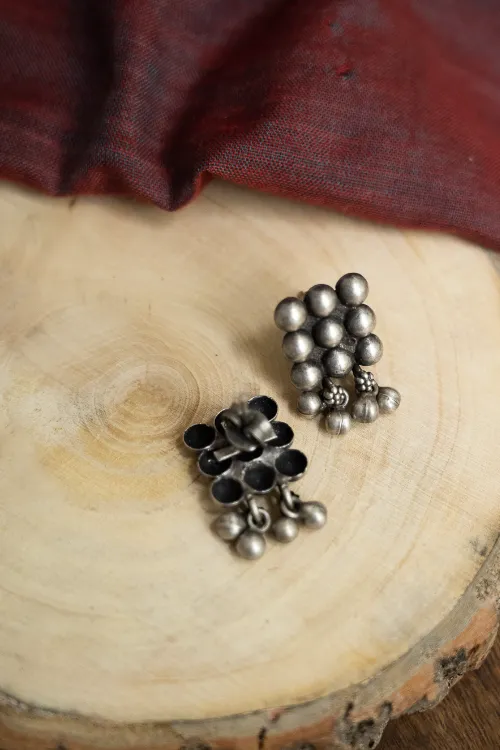 TICH Pure Silver Traditional Maharashtrian Earrings - Navalata - Image 4