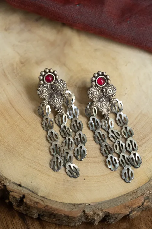 TICH Pure Silver Traditional Maharashtrian Earrings - Pohehaar - Image 2
