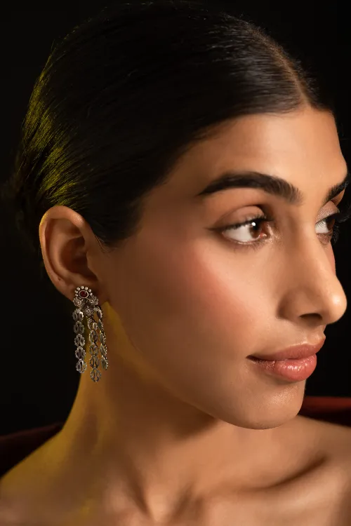 TICH Pure Silver Traditional Maharashtrian Earrings - Pohehaar - Image 4