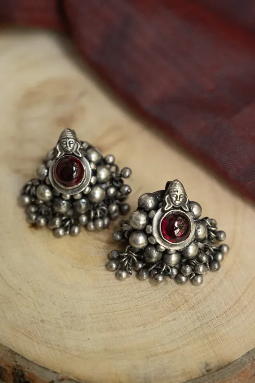 TICH Pure Silver Traditional Maharashtrian Earrings - Pushpak - Image 2