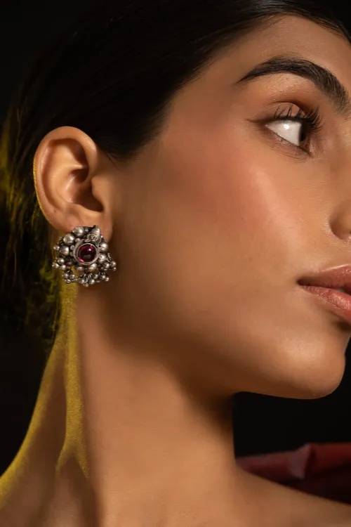 TICH Pure Silver Traditional Maharashtrian Earrings - Pushpak - Image 5
