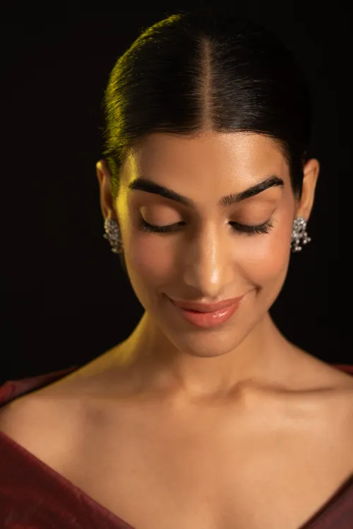 TICH Pure Silver Traditional Maharashtrian Earrings - Shravani - Image 3