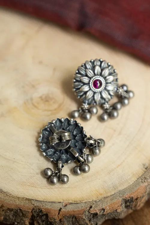 TICH Pure Silver Traditional Maharashtrian Earrings - Shravani - Image 4