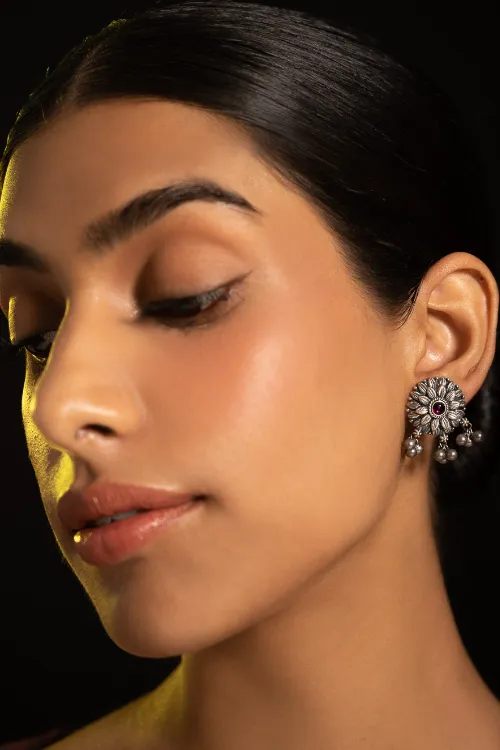 TICH Pure Silver Traditional Maharashtrian Earrings - Shravani - Image 5