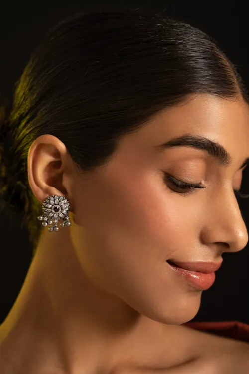 TICH Pure Silver Traditional Maharashtrian Earrings - Shravani - Image 6
