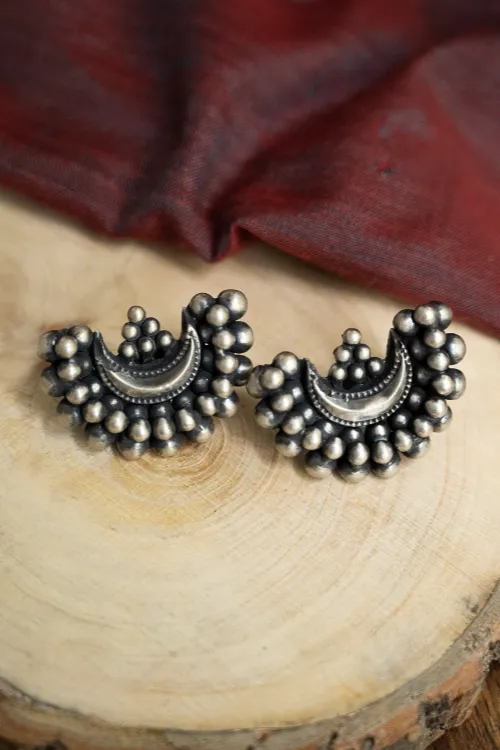 TICH Pure Silver Traditional Maharashtrian Earrings - Soma'S Crest - Image 2