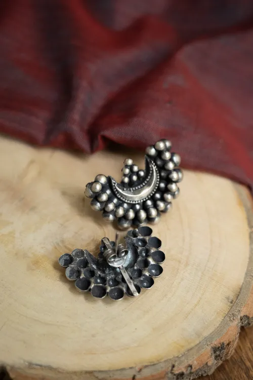 TICH Pure Silver Traditional Maharashtrian Earrings - Soma'S Crest - Image 4
