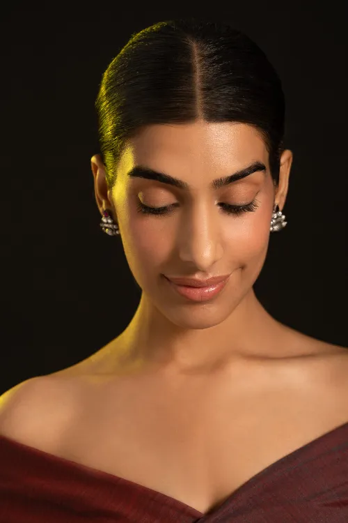 TICH Pure Silver Traditional Maharashtrian Earrings - Triveni - Image 3