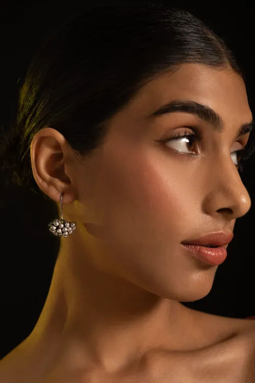 TICH Pure Silver Traditional Maharashtrian Earrings - Vali