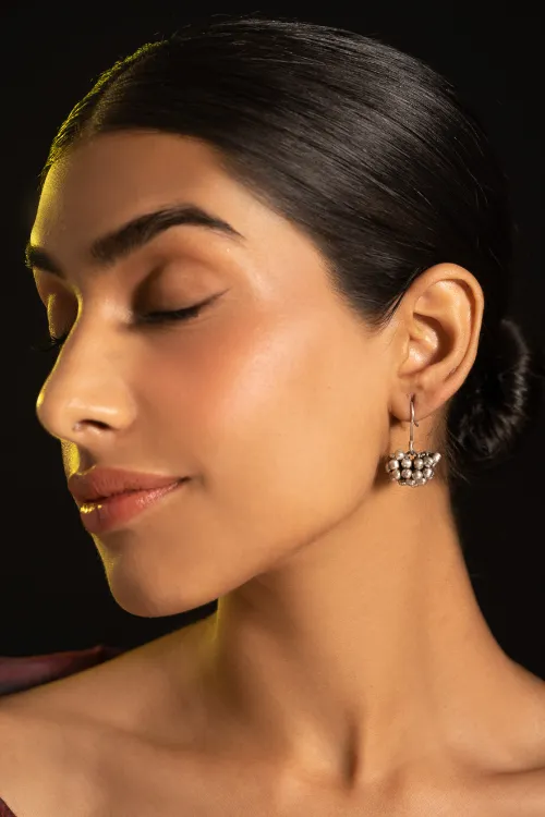 TICH Pure Silver Traditional Maharashtrian Earrings - Vali - Image 3