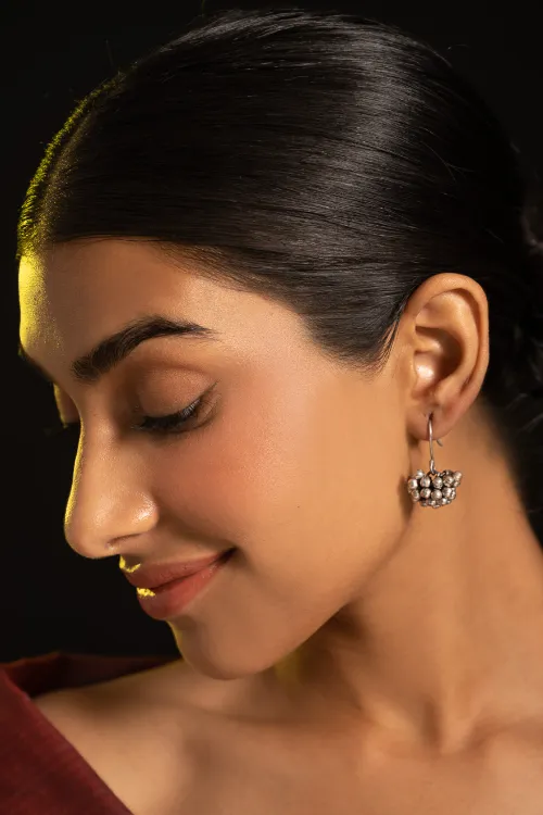 TICH Pure Silver Traditional Maharashtrian Earrings - Vali - Image 5