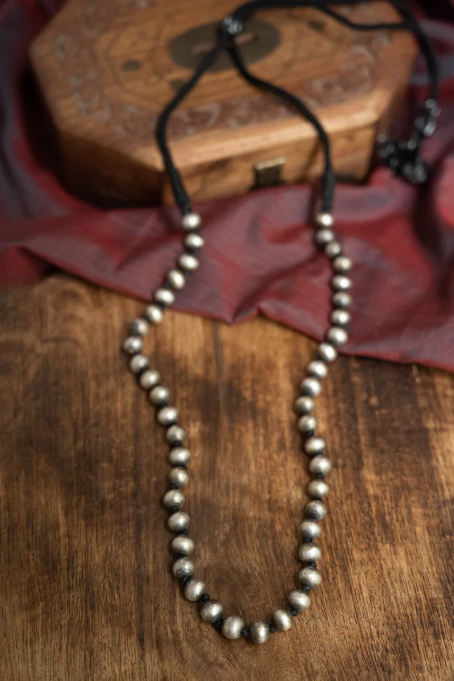 TICH Pure Silver Traditional Maharashtrian Neckpiece - Golmani Saar - Image 3