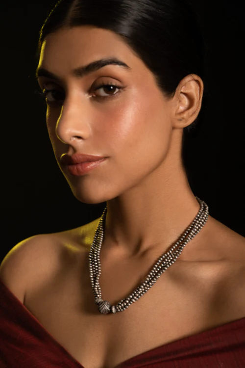 TICH Pure Silver Traditional Maharashtrian Neckpiece - Jodhalepoth - Image 6