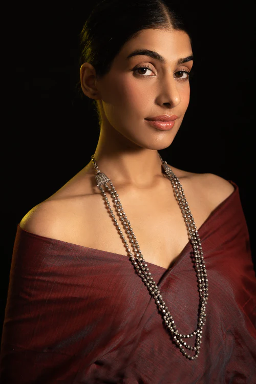 TICH Pure Silver Traditional Maharashtrian Neckpiece - Mohanmal (Double String) - Image 6