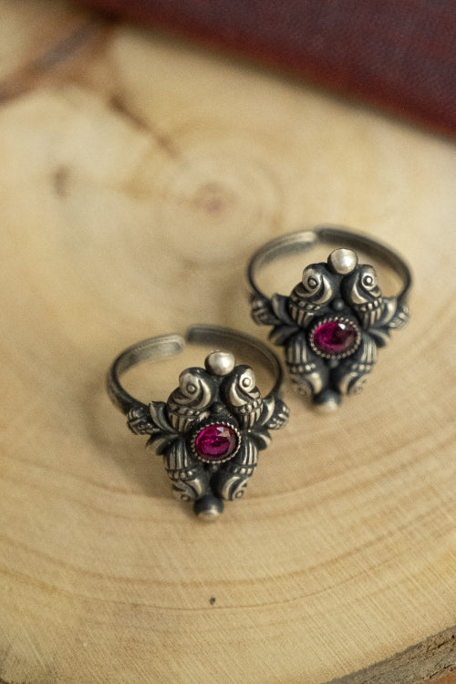 TICH Pure Silver Traditional Maharashtrian Toe Rings - Mridya (Set Of 2) - Image 3