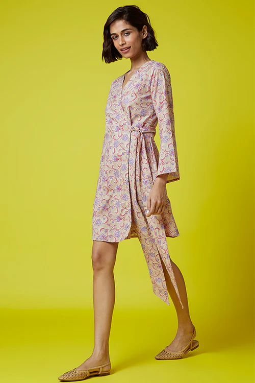 Okhai 'Tingle' Hand Block Printed Pure Cotton Dress - Image 3