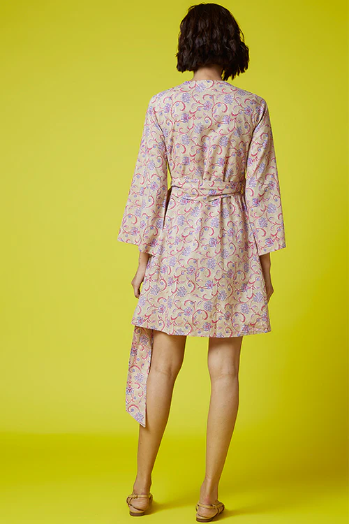 Okhai 'Tingle' Hand Block Printed Pure Cotton Dress - Image 5